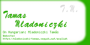 tamas mladoniczki business card