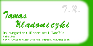 tamas mladoniczki business card